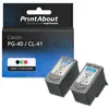 PrintAbout huismerk Inktcartridge PG-40 / CL-41 Zwart + 3 kleuren Mult...