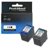 PrintAbout Cartouche compatible HP 21 (SD367AE) - Noir + 3 couleurs - Multipack