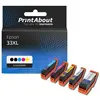 PrintAbout Cartouche compatible Epson 33XL (C13T33574012) - 5 couleurs - Grande capacité - Multipack