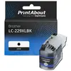 PrintAbout Cartouche compatible Brother LC-229XLBK - Noir - Très grande capacité