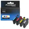 PrintAbout Cartouche compatible Epson 16XL (T1631) - 4 couleurs - Multipack