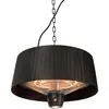 Suspension chauffante noire Artix 1500 W halogène avec LED - Sunred