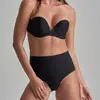 Bye Bra Soutien-gorge bandeau adhésif dos nu noir en tissu