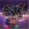 Lumineo Guirlande Led Compacte Clignotante Exterieur Multicolore 750l Cable Vert 21m