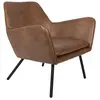 White label Felis Lifestyle 3100040 LOUNGE Fauteuil Faux Cuir Marron 76 x 80 x 78 cm