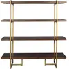 Dutchbone Bibliothèque en bois d'Acacia et laiton vieilli
