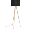 Zuiver - Lampadaire design, Lampadaire Tripod wood Noir en Wood