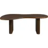 Dutchbone Table basse organique en bois 110x60cm - Bois foncé