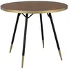 White label DENISE - Table à manger 2 personnes ronde en bois et métal Drawer