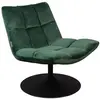 L'HERITIER DU TEMPS Fauteuil en velours pivotant lounge vert