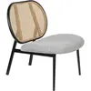 Fauteuil en cannage et assise grise 84cm Spike - Zuiver