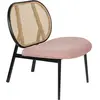 Fauteuil en cannage et assise rose 84cm Spike - Zuiver