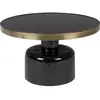 Table basse ronde en enamel noir 60x35cm Glam - Zuiver
