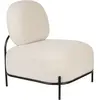White label Fauteuil lounge en tissu bouclette - Blanc ivoire - polly