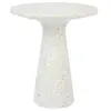Zuiver Table d'appoint ronde 40x40x45 cm en résine blanche