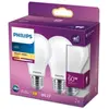 PHILIPS LED Classic 60W Standard E27 Blanc Chaud Non Dimmable Lot de 2