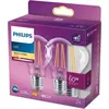 PHILIPS LED Classic 60W Standard E27 Blanc Chaud Non Dimmable Lot de 2