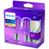 2 ampoules LED à filament E27 470lm 40W IP20 blanc chaud Philips