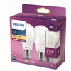 Philips by Signify ampoule LED Equivalent100W E27 Blanc chaud non dimmable, verre, lot de 2