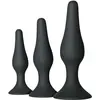 Easytoys - Set de 3 plugs anaux - Noir