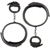 EasyToys - Set de menottes poignets et cuisses - Noir