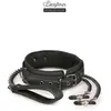 EasyToys Collier en cuir avec chaîne de mamelons