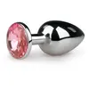 EasyToys - Plug anal métallique avec diamant rose - S