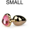 EasyToys - Plug anal en aluminium couleur or - S