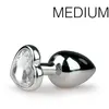 EasyToys Plug anal métallique - Diamant coeur - M