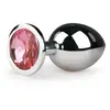 EasyToys - Plug anal métallique avec diamant rose - M