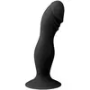 EasyToys Gode de couleur noire en silicone avec ventouse