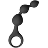 EasyToys Gode anal en silicone noire à perles