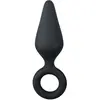 EasyToys - Plug anal noir avec anneau - Medium