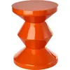 Pols Potten - Tabouret Zig Zag - Orange - Polyester laqué