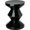 Pols Potten - Tabouret Zig Zag - Noir - Polyester laqué - Designer Pol...