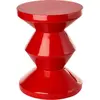 Tabouret rouge laqué Zig Zag - Pols Potten