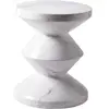 Pols Potten - Tabouret Zig Zag - Blanc - Marbre