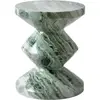 Pols Potten - Tabouret Zig Zag - Vert - Marbre