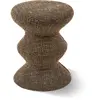 Pols Potten - Tabouret rembourré Zig Zag - Marron - Mousse