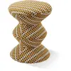 Pols Potten - Tabouret rembourré Zig Zag - Jaune - Mousse