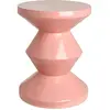 Pols Potten - Tabouret Zig Zag - Rose - Polyester laqué - Designer Pol...