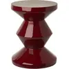 Tabouret bordeaux laqué Zig Zag - Pols Potten