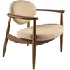 Fauteuil en frêne et tissu beige Roundy - Pols Potten