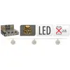 Pas de marque Guirlande lumineuse EDM - boules argentées - esprit de Noël - lumière chaude - 10 ampoules LED - 2,5 m - 71316