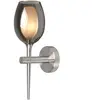 HighLight Applique murale Belle, gris fumé/nickel, hauteur 39 cm, verr...