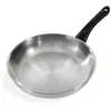 BK Cookware Bold Poêle en acier inoxydable 24 cm avec couvercle, convient à induction, satin brillant, poignée durable au frais, au lave-vaisselle, argent, Silverl