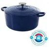 BK Cookware H6074.524 BK Bourgogne Cocotte en Fonte - Ronde - 24 cm - 4.2L - Revetement emaille - Couvercle avec Anneaux