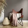 Malagoon Plaid en coton rose poudré 127x152