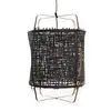 Ay Illuminate Suspension Z11 en bambou carton noir ø48,5x72,5cm