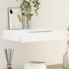 vidaXL Étagère murale avec 1 tiroir MDF Blanc Rangement de livres/DVD